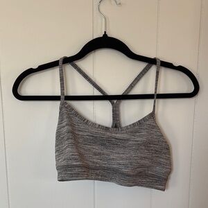 Lululemon Flow Y Sports Bra in Gray